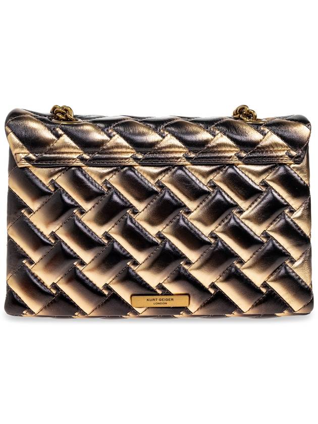 Kurt Geiger Quilted Shoulder Bag ‘Kensington’, Women's, Gold - KURT GEIGER - BALAAN 3