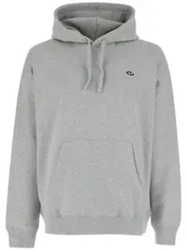 S Rob Doval PJ Oval D Patch Hoodie Grey - DIESEL - BALAAN 1