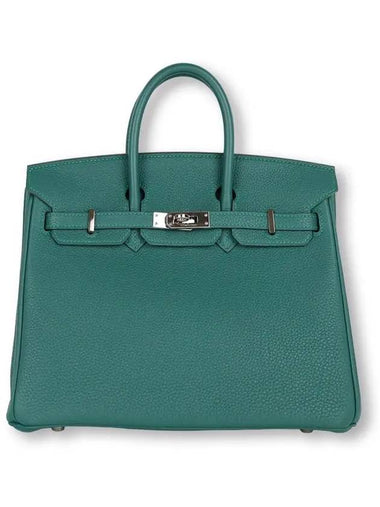 Malachite Togo Birkin 25 silver x - HERMES - BALAAN 1