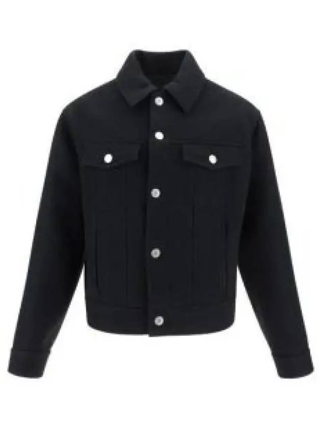 Men s Boxy Jacket Black UJK234 WV0020 001 1007108 - AMI - BALAAN 1