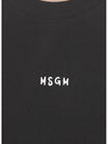 Brushed Micro Logo Cotton Sweatshirt Black - MSGM - BALAAN 6