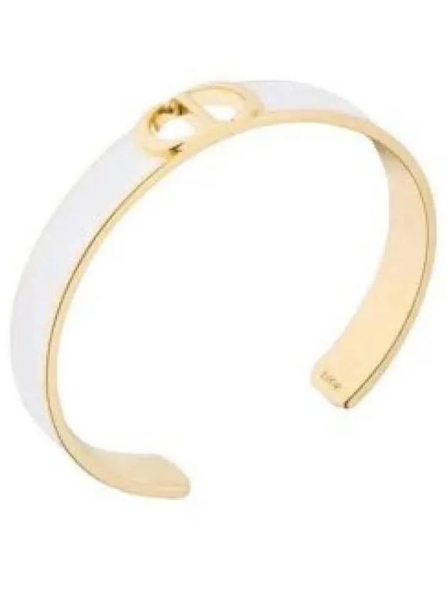 30 Montaine Slim Bangle Bracelet Gold White - DIOR - BALAAN 2