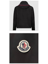 Men's Hattab Hooded Jacket Black - MONCLER - BALAAN 6