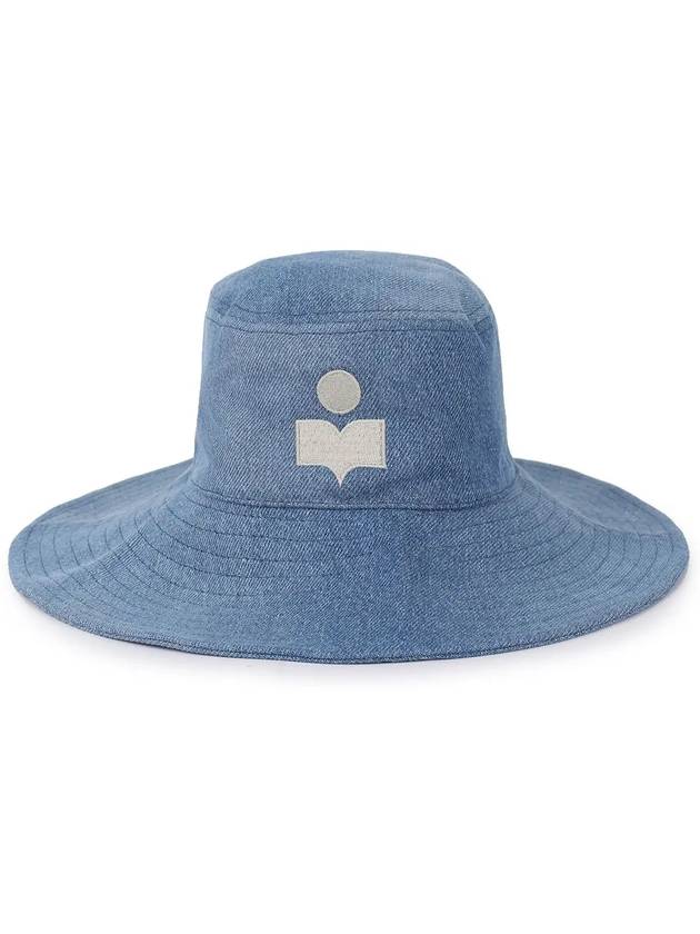 Delya Embroidered Logo Bucket Hat Blue - ISABEL MARANT - BALAAN 2