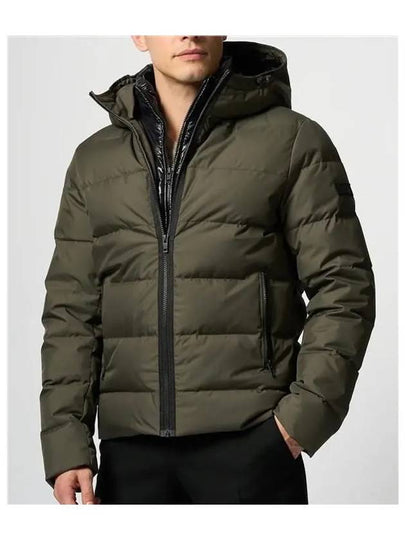 double front hooded down jacket khaki - FAY - BALAAN 2