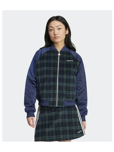 adidas tartan jacket navy green IX1040 - ADIDAS - BALAAN 1