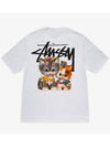 Kitten Print Short Sleeve T-Shirt White - STUSSY - BALAAN 2