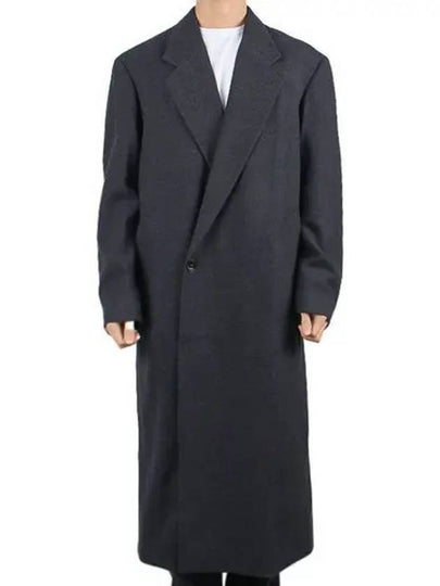 Double Breasted Maxi Single Coat Anthracite - LEMAIRE - BALAAN 2