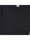 Embroidered Logo Cotton Short Sleeve T-Shirt Black - CP COMPANY - BALAAN 6