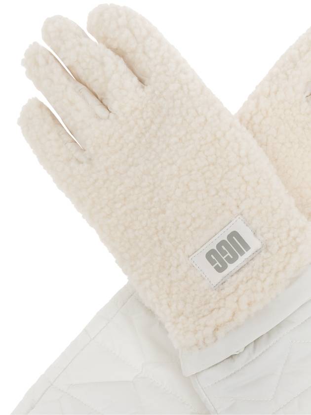 UGG Gloves With Faux Fur, Women's, Cream - UGG - BALAAN 6