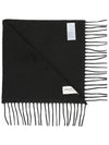 Iconic SA0900 BLACK Cashmere Muffler Scarf - JOHNSTONS OF ELGIN - BALAAN 3