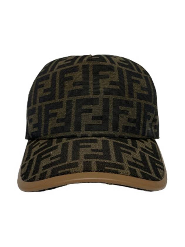 FF Monogram Ball Cap Brown - FENDI - BALAAN 4