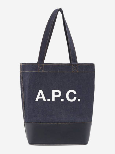 Logo Denim Axelle Tote Bag Navy - A.P.C. - BALAAN 2