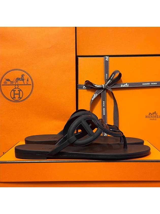 Egerie Flip Flops Noir - HERMES - BALAAN 4