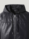 DENZEL Lambskin leather zip up hoodie jumper - IRO - BALAAN 3