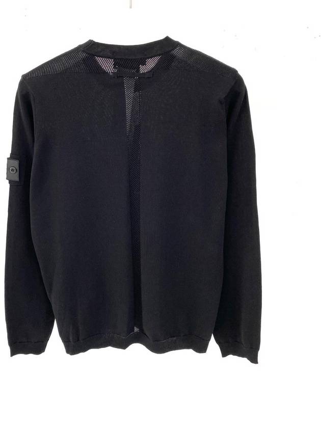 Men's Shadow Lens Wappen Knit Top Black - STONE ISLAND - BALAAN 5