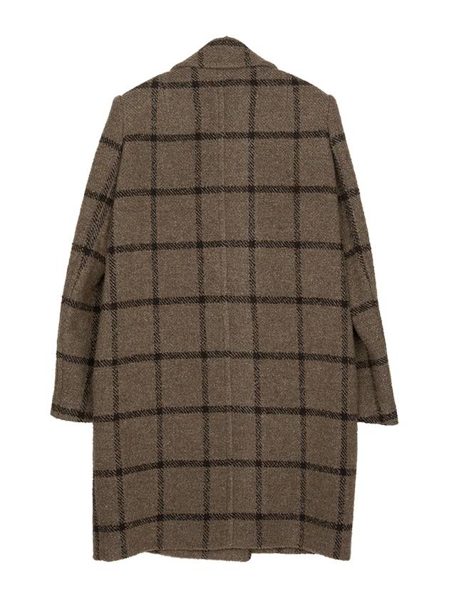 Wool Blend Breasted Double Coat Grey - PATOU - BALAAN 3