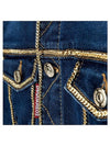 chaindetailed cropped denim jacket - DSQUARED2 - BALAAN 4