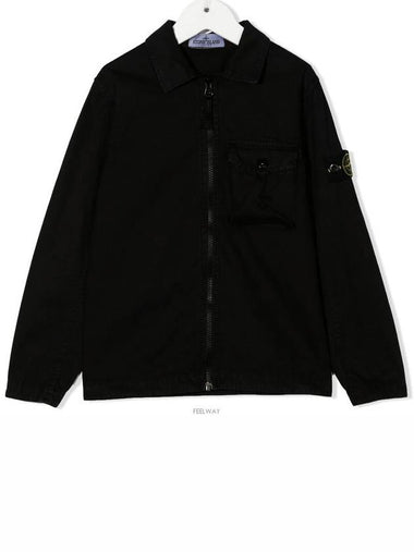 14 year old size black one pocket effect wappen zip up jacket 771610602 - STONE ISLAND - BALAAN 1