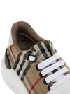 Vintage Check And Leather Sneakers White Archive Beige - BURBERRY - BALAAN 9