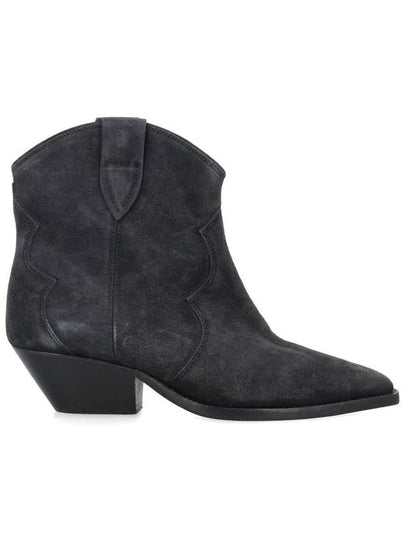 Dewina Suede Western Middle Boots Black - ISABEL MARANT - BALAAN 2