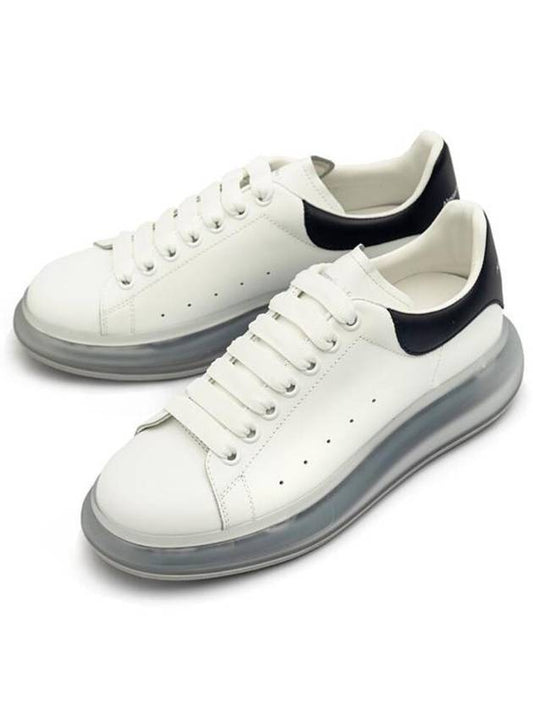 Oversole Black Tab Leather Low Top Sneakers White - ALEXANDER MCQUEEN - BALAAN 2