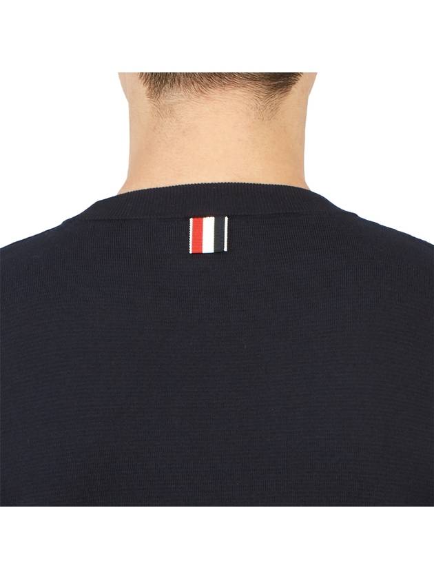 4 Bar Straight Knit Top Navy - THOM BROWNE - BALAAN 10