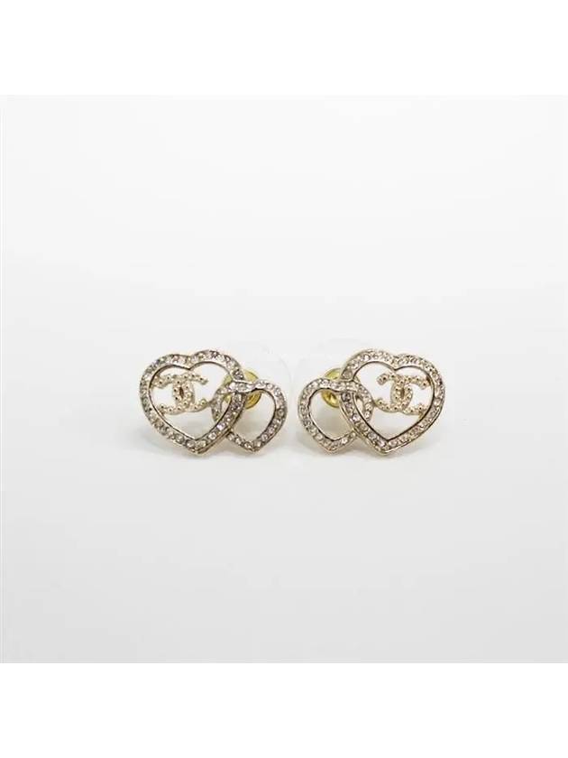 stud earrings metal strass gold crystal - CHANEL - BALAAN 3