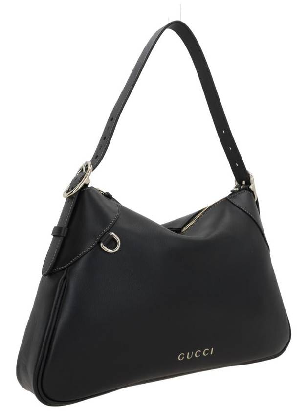 GG Emblem Medium Shoulder Bag Black - GUCCI - BALAAN 3