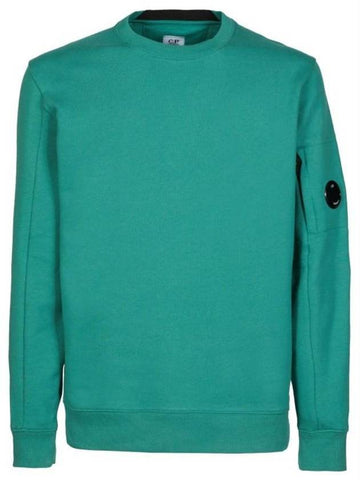 Men's Lens Waffen Diagonal Sweatshirt Green - CP COMPANY - BALAAN 1