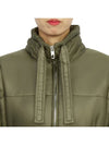 Shiny Quilted Vest Zip-Up Jacket Green - GANNI - BALAAN 10