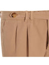 Pleated Detail Chino Straight Pants Beige - BRUNELLO CUCINELLI - BALAAN 4