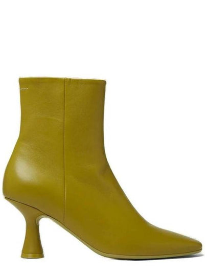 Leather Pointed Heel Chelsea Boots Olive Green - MAISON MARGIELA - BALAAN 2