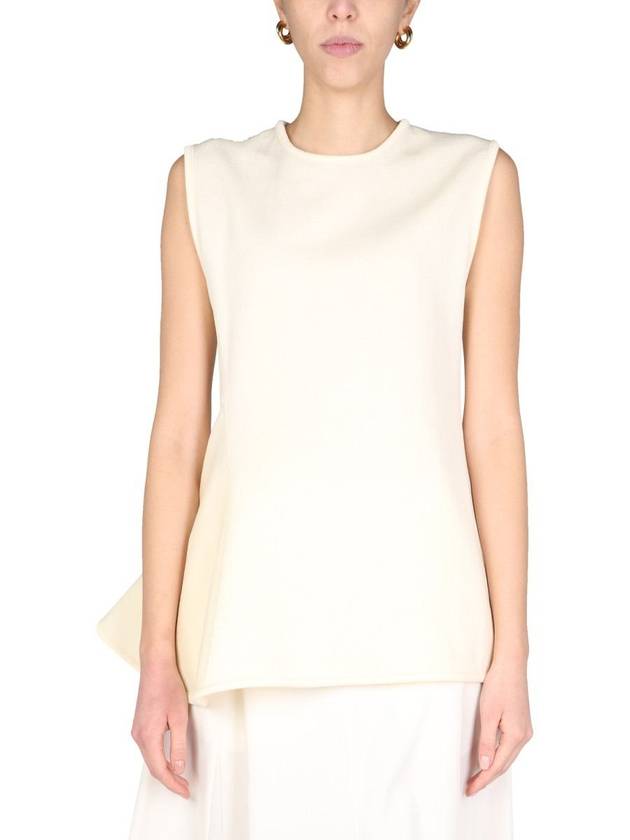 Women's Sleeveless Blouse Beige - JIL SANDER - BALAAN 2