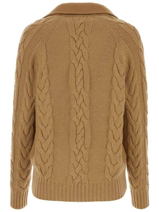 Micio Double-Breasted Long-Sleeve Cardigan Camel - MAX MARA - BALAAN 3