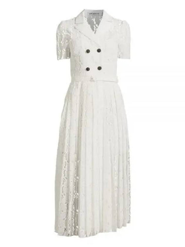 FLORAL CHIFFON MIDI DRESS PF23 077M white - SELF PORTRAIT - BALAAN 1