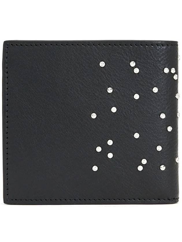 Studded Skull Bifold Half Wallet Black - ALEXANDER MCQUEEN - BALAAN 4