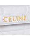 Monochrome Matelasse Quilted Calfskin Chain Shoulder Bag White - CELINE - BALAAN 5