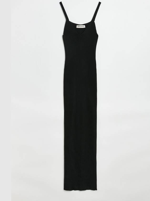 Knitted Singlet Performance Poly Long Dress Black - OUR LEGACY - BALAAN 2