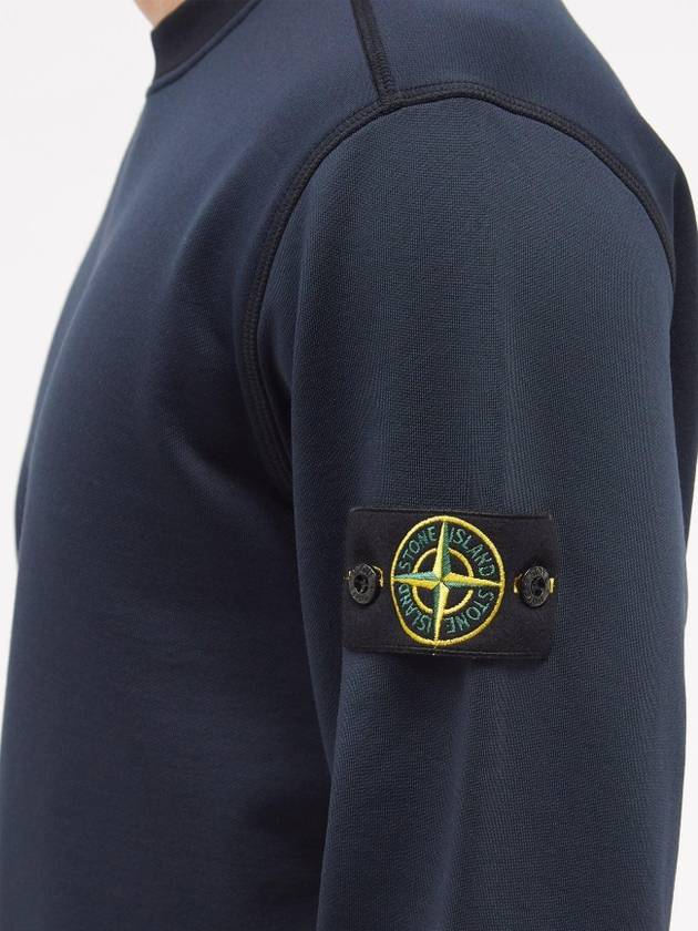 Stone Island Logo Patch Garment Dyed Sweatshirt Sweatshirt Navy 751563547 - STONE ISLAND - BALAAN 5