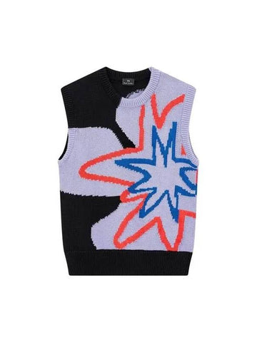 PS Women s Printed Knit Vest Black 270222 - PAUL SMITH - BALAAN 1