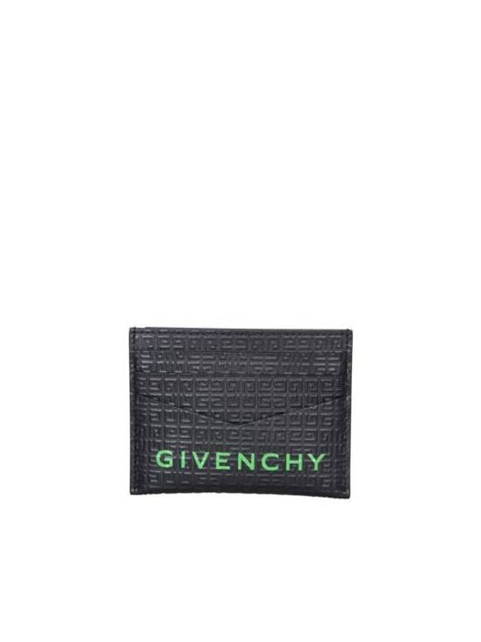 Micro 4G Leather Card Wallet Green Black - GIVENCHY - BALAAN 1