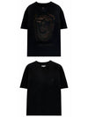 Logo Metallic Graphic Short Sleeve T Shirt Black Men s W243TS04708B TJ - WOOYOUNGMI - BALAAN 4