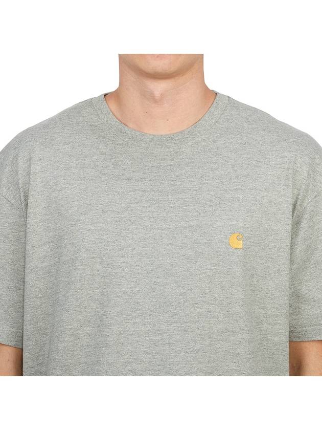 Chase Embroidery Logo Short Sleeve T-Shirt Grey Heather - CARHARTT WIP - BALAAN 6