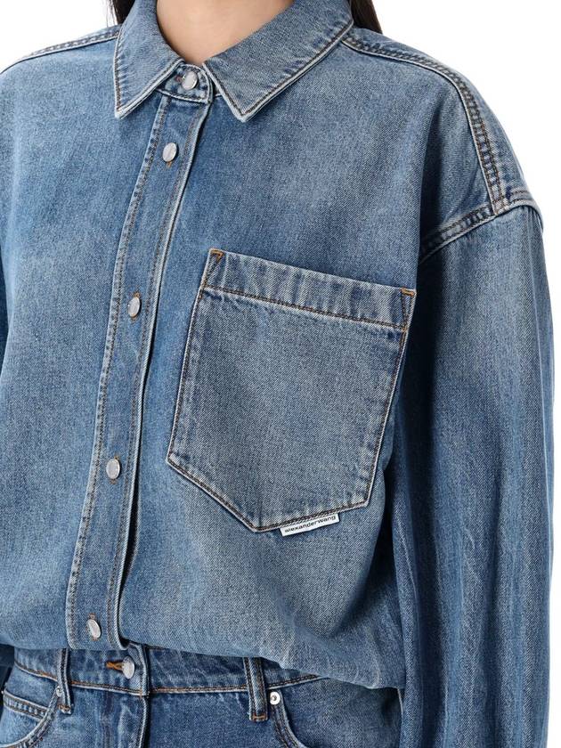 Alexander Wang Pre-Styled Denim Shirtdress - ALEXANDER WANG - BALAAN 3