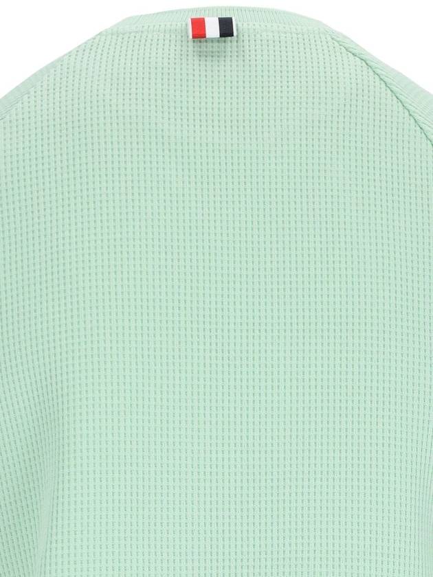 Women's Waffle 4 Bar Raglan Short Sleeve T-Shirt Light Green - THOM BROWNE - BALAAN 6