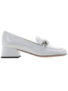 Women's Logo Patent Leather Pumps White - MIU MIU - BALAAN 3