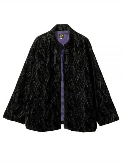 Oriental Jacket RCU Velvet Geometric Emb BLACK NS119 - NEEDLES - BALAAN 1