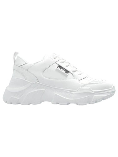 Jeans Couture Speedtrack Low Top Sneakers White - VERSACE - BALAAN 1