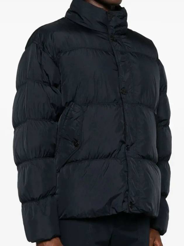 Garment Dyed Crinkle Reps Down Padding Navy - STONE ISLAND - BALAAN 4